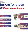 Exact OE Replacement Positive Battery Terminal Post Clamp For Hyundai Kia And Genesis Vehicles with part numbers 91982-2M000, 91982-2M010.