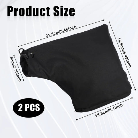 Heavy Duty Dust Collector Bags For Miter And Table Saws With A Snug Zipper and Wire Strap, dimensions 21.5cm x 16.5cm.