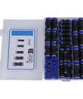 Super Fast 80 Piece Straight Push Connector Assortment For Pvc Nylon Pu Pa Pe Tubing With Release Rings Quick Install Pneumatic Hose Fitting Kit No Tools Needed High Pressure Secure Seal Works Great For 5/32 To 1/2 Inch Od Pipes And All Your DIY, 80-piece case