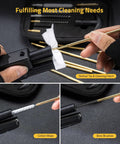 Go-To Multi Cal Rifle And Pistol Cleaning Kit For .177 .22 5.56mm .223 And 17HMR slotted tip with cleaning patch in use