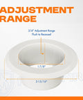 Replacement Outer Trim Ring for Recessed Fire Sprinkler Escutcheon showcasing 1-7/8 inch inner and 2-15/16 inch outer diameter.