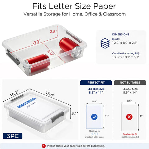 Knock Your Clutter Down To Zero With These Dependable Stackable Plastic Storage Bins With Secure Snap Lids Great For Paper Folders And School Projects Solid Durability Guaranteed