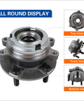 All round display of Front Wheel Hub And Bearing Assembly For Nissan Altima 2007 2012 2.5L 4 Cylinder Five Lug With Encoder ABS Replacement