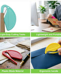 6 Pack Letter Openers With Concealed Blade For Office And Home Use, Envelope Slitter Tool on desk and mailroom setup