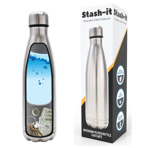 Hidden Compartment Stainless Steel Water Bottle Safe Tumbler With Secret Bottom Stash To Hide Cash Jewelry Keys And Valuables
