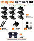 Heavy Duty Stainless Steel Quick Fitting Furniture Corner Brackets Set With Screws L Shape Right Angle Connectors in package