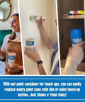 Leftover Paint Storage Containers With Lids 13 Oz Pack Of 3 displayed for touch-ups and organization as shown on Shark Tank