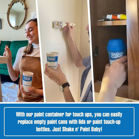 Leftover Paint Storage Containers With Lids 13 Oz Pack Of 3 displayed for touch-ups and organization as shown on Shark Tank