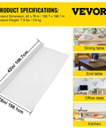 Clear Desk Protector Mat 42 By 78 Inch 1.5 Millimeter Thick Waterproof PVC Pad For Office Dresser And Nightstand