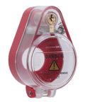 Emergency Stop Button Switch Cover For 22mm Mount Transparent ABS Lockout Guard With Keys Tag And Cable Ties in industrial safety use