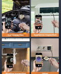 Endoscope Camera With Light 1920P HD Borescope inspecting car engine, appliance, pipeline, and electrical socket.