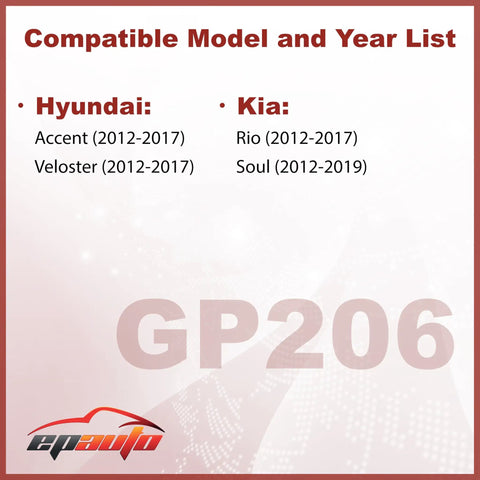 Compatible models list for Engine Air Filter Replacement For Hyundai Accent Veloster Kia Rio Soul 2012 2019 Boosts Airflow And Gas Mileage While Protecting Against Dirt With Easy Install Fits CA11206 And Hyundai Part 28113-1R100 28113-B2000