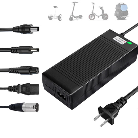 5 In 1 Plugs 54.6V Fast Charger For 48V 13S Li Ion Battery Packs Universal Replacement Charger With Multiple Plugs Shown