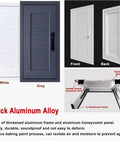 Heavy Duty Lockable Recessed Aluminum Access Door Panel 20X32 Inches in white and gray with honeycomb structure for plumbing.