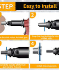 Installation steps for All In One Metric Rivet Nut Kit With 200 Pcs Carbon Steel Rivet Nuts M3 M4 M5 M6 M8 UNC Nutserts with tool.