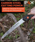 Folding Camp Saw With 8.5 Inch SK5 Steel Blade Heavy Duty Yet Lightweight Safety Lock Ergonomic Non Slip Grip For Effortless Wood Cutting On Trails Camps Or Survival Prep Go To Tool.