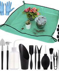 Beginner Friendly Gardening Tools Kit For Women, 20 Piece Indoor Succulent And Bonsai Care Set with green mat and tools displayed