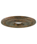 Wingate Ceiling Medallion Hand Painted Antique Silver Leaf 1.5H By 20Dia Transitional Ceiling Decor shown from a side angle.