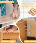 Thirty Piece Wood Dowel Set With One Quarter Inch, Three Eighths Inch, And Five Sixteenths Inch Hardwood Fluted Dowels for assembly