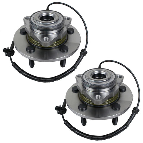 Pair Front Wheel Bearing And Hub Assembly For 2006 2007 2008 Dodge Ram 1500 With ABS 5 Lug OE Replacement Heavy Duty