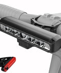 Lit Ultra Bright 2600 Lumen Bike Light Set For Night Riding Front And Rear USB C Rechargeable on MTB handlebar