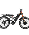 Side view of Badass Heavy Duty 4000W Electric Fat Tire Bike For Adults With Knockout 48V 60Ah Battery and Full Suspension Setup.