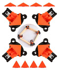 Multi Angle Corner Clamps Set Of Four For Woodworking 60 90 120 Degree Adjustable Spring Clamps with anti-skid design in use