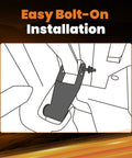 Illustration of an easy bolt-on installation for 2 To 3 Inch Adjustable Lowering Shackle Kit For Silverado 1500 And Sierra 1500