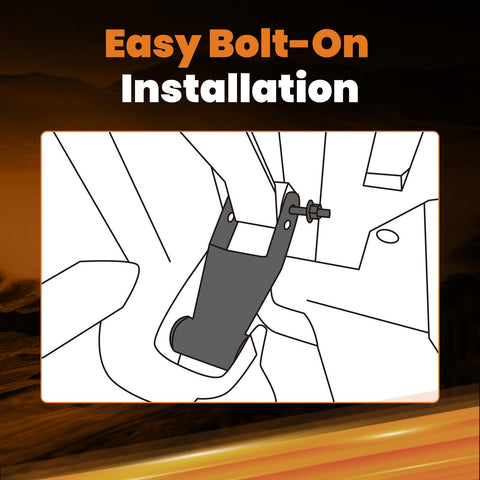 Illustration of an easy bolt-on installation for 2 To 3 Inch Adjustable Lowering Shackle Kit For Silverado 1500 And Sierra 1500