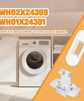 Durable Lid Lock Kit For GE And Hotpoint Washers Replacement WH01X27954 With Easy Plug And Play Install And Pro Grade Build Replaces WH01X26114 WH01X24114 EG380843M 290D1580P004 290D1580P002, GE washer image with WH01X24399 and WH01X24381 labels