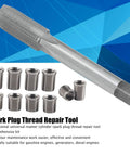 Spark Plug Thread Repair Kit Universal Reamer and Tap Set showing M10x1.0 pipes and M12x1.0 stainless steel tap