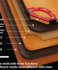 Heavy Duty Aluminum Router Template For Dead-On Accurate Corner Radius Cuts Solid Woodworking Cutting Jig visual showing radius settings.