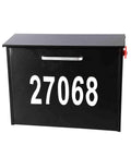 Wall Mount Locking Mailbox With Code Lock Black Large Capacity Digital Password Lock House Numbers Waterproof Iron Vertical Drop Outdoor Package Delivery Box