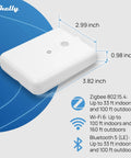 Flood Gen4 Smart Flood Sensor With Leak Cable dimensions and connectivity features highlighted