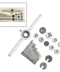 31Pcs HSS Tap And Die Set For Precision Metric Threads M1 To M2.5 Compact Handy Tool Kit For Model Making Watchmaking And Engineering Easy Carry For On The Go Thread Repair, HSS taps and dies with wrench