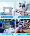 Clear Odorless Sewing Machine Oil and Cleaning Kit with Applicator and Brush, ISO VG 10 Low Viscosity Lubricant for sewing machines