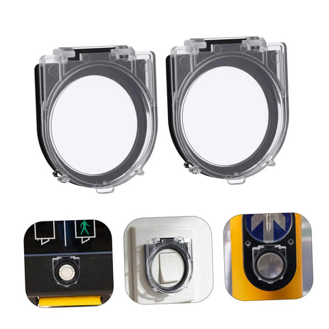 4 Pack Power Button Cover Protectors For Elevators And Washing Machines, Plastic Push Button Guard with Anti Misoperation Design, Easy Install