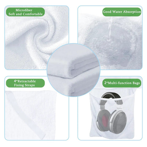 Oversized Lounge Chair Towel Cover Pack Of 2 With Pockets For Pool Beach Garden And Patio Choise Lounge Covers 85 X 30 Inches White