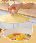 Sweet Upgrade Solid Stainless Steel Dutch Oven Knob Handle Swaps Out Worn Le Creuset Lodge Enameled Crock Pot Lid in use