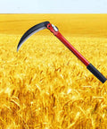 16 Inch Steel Folding Sickle Scythe For Grass And Weeds, Sharp Mowing Knife For Crops, Portable Yardwork Tool in wheat field
