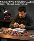 Working V12 Engine Model Kit For Adults A Fully Functional Mechanical Desk Model With Realistic Pistons And Crankshaft Motion A Cool Hands On Buildable Engine Toy For Car Enthusiasts And Education Gift assembled on desk