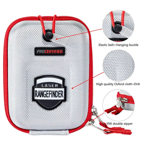 Hard Shell EVA Carry Case For Golf Rangefinders Waterproof Shockproof Protective Box Compatible With Callaway and Bushnell Silver
