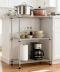 450 Lb Wire Storage Shelving Rack 3 Tier Steel Organizer For Home Kitchen Office Chrome Finish Sturdy Metal Shelving Unit