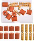 3D Printer Heatbed Leveling Kit With Silicone Bed Mounts And Anti Rust Springs, 18mm And 16mm Posts, 16 Pieces, in box.