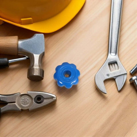 Beefy Aluminum Alloy Gas Cylinder Valve Handle With Anti Slip Grip Replacement 4 Pack Hexagonal Industrial Hand Wheel Knob Set