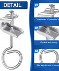 50 Piece Beam Clamps 1/4 X 20 Steel C Clamps With Screws And 50 Cable Ring Hangers 1 1/4 Inch Bridle Rings For Pipe Mounting, steel beam clamp with cable ring hanger