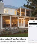WiFi RGBW Deck Light Kit 20 Pack Low Voltage Recessed In Ground Outdoor Lights for Garden Patio showing smart control