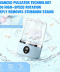 Straight Up Portable Mini Washing Machine For Underwear And Socks Compact Travel Laundry Cleaner With Quick Spin Cycle No Sweat For Tiny Loads And Daily Grind Life, showing underwear in water.