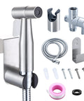 Handheld Bidet Sprayer For Toilet With Adjustable Water Pressure, Leak Proof Food Grade Stainless Steel Hose, wall and toilet mounting kit.