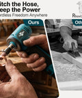 Tough As Nails 12V Cordless Right Angle Die Grinder Kit used for precision polishing with copper piece in hands.
